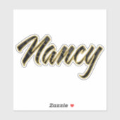 Nancy black gold Lettering Aufkleber Sticker シール (シート)