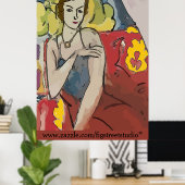 Nancy In Red Chair,追加文字,ポスター ポスター (ホームオフィス)