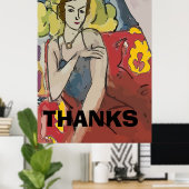 Nancy In Red Chair, add text ポスター (ホームオフィス)