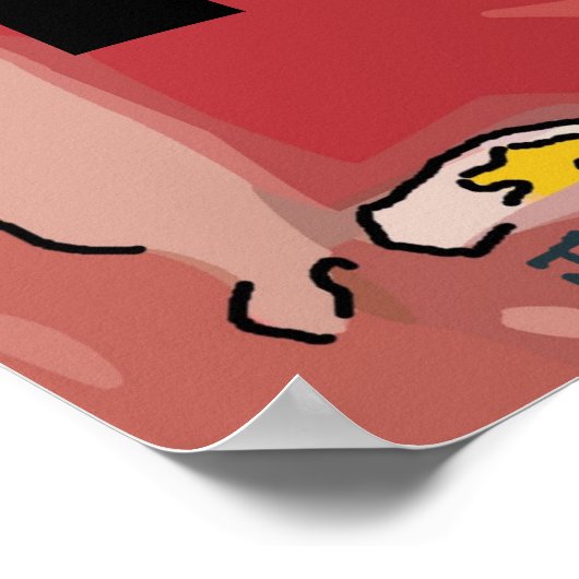 Nancy In Red Chair, add text ポスター (角)