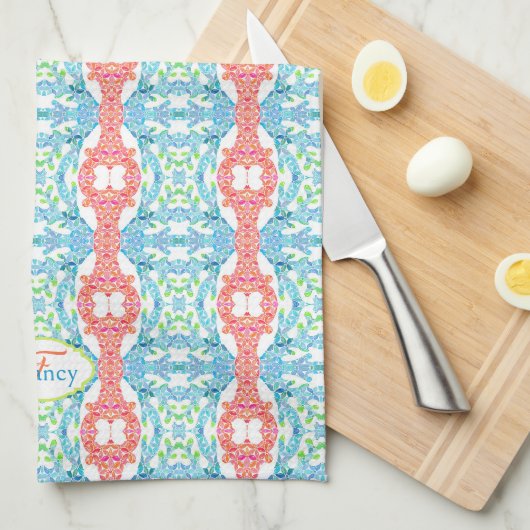 Nancy Mosaic Kitchen Towel キッチンタオル (四つ折り)