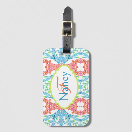 Nancy Mosaic Luggage Tag ラゲッジタグ (正面縦)