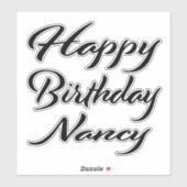 Nancy Name Vorname black Sticker Geburtstag シール (シート)