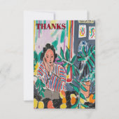 Nancy on Cell Phone, add text, Poster サンキューカード (正面)