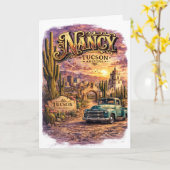 Nancy Tucson Arizona オーダーメイド サウスウェスタン カード (黄色い花)