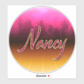 Nancy Vorname Name golden pink Aufkleber Sticker シール (シート)