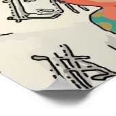 Nancy with Guitar and cup of coffee Poster ポスター (角)