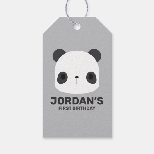 Nand付き可愛いリトルブラウンパーソナライズされたベア ギフトタグ (正面)