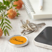 NANDAブランドのギフトキーチェーンまたはジッパープル キーホルダー (側面)