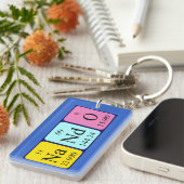 Nando定期的なテーブル名のキーリング キーホルダー (正面右)