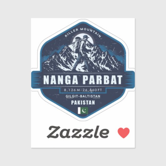 Nanga Parbat Hiking – Killer Mountain Pakistan シール (シート)