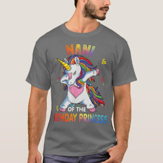 Naniの誕生日女の子の父ギフトUnicorn Birt Tシャツ