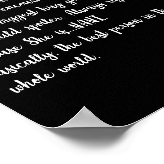 Nani定義おばあちゃん母の日の女性 ポスター (角)