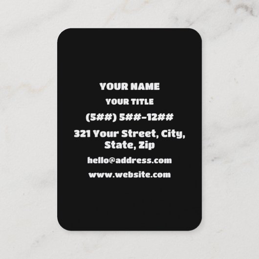 Nani?! なに?! What?! Japanese Nihongo Language 名刺 (裏面)