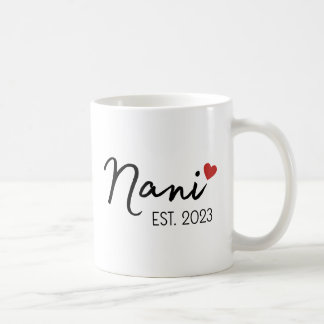 Nani Nana Est 2023マグセット、新しいインディアン祖父母 コーヒーマグカップ