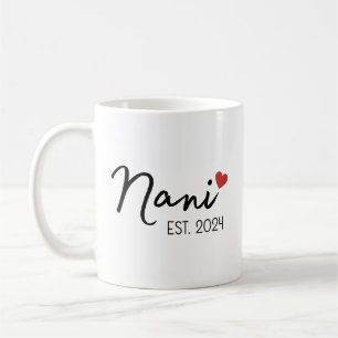 Nani Nana Est 2024マグセット、新しいインディアン祖父母 コーヒーマグカップ