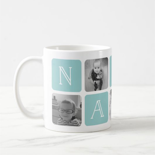 NANIE祖母フォトコラージュ コーヒーマグカップ (左)
