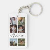Nannaスクリプト|孫フォトグリッドコラージュ キーホルダー (裏面)