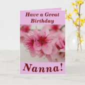 Nanna用明はっきりしたるいフローラ誕生日カード カード (黄色い花)