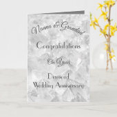 Nanna & Grandad Diamond Anniversary Greeting Card カード (黄色い花)