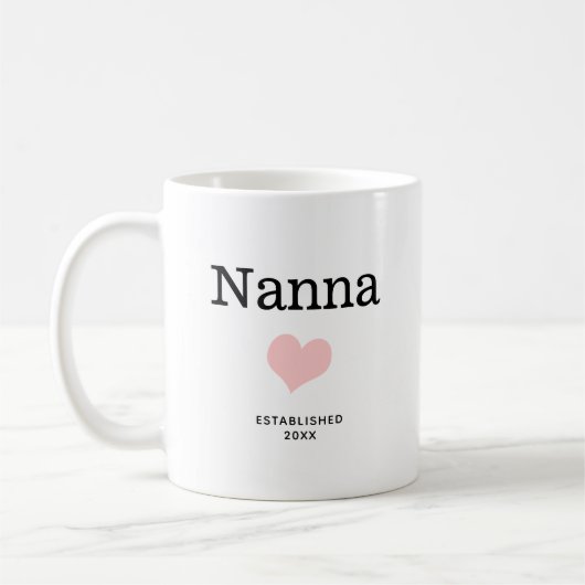 Nanna, Pinkハート,写真独身のカスタム コーヒーマグカップ (左)