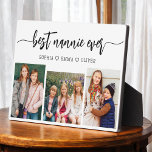 Nannie Ever最高の – 孫フォトコラージュ フォトプラーク<br><div class="desc">こ祝の孫の写真パーソナライズされたコラージュのプラークと「Nannie Ever」。この心のこもった贈り物は、特別な瞬間を捉えた大切な写真の美しいコラージュと愛情に満ちたメッセージを補完する。仕上げ高品質の素材を使ったお洒落作品で、大切に思い出に残るキープサケとして自宅で展示するのに最適。どの大事な行事にも最適で、このプラークは祖母と孫の特別な絆を尊重し、愛と感謝の思いやりと意味のあるジェスチャーを作る。</div>