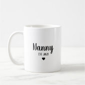 Nannyおばあちゃん妊娠発表ベビーの表示 コーヒーマグカップ (左)