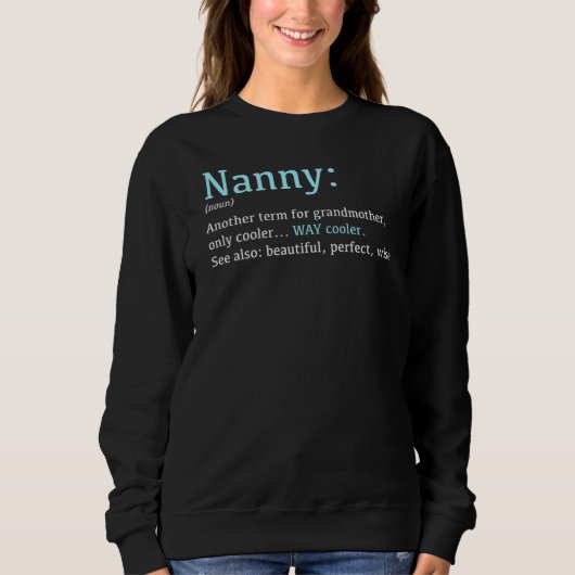 Nannyおもしろい Definition名詞別の用語 スウェットシャツ (正面)