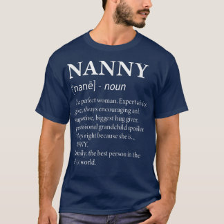 Nannyの定義おもしろい- Grandma Tシャツ