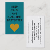NANNY/BABYSITTERサービス 名刺 (正面/裏面)