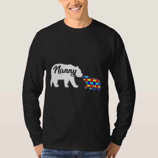 Nanny Bear自閉症啓発ラブサポートファミリーオウ Tシャツ (正面)