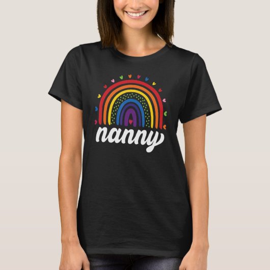 Nanny  Boho Rainbow Back To School Grandma Appreci Tシャツ (正面)