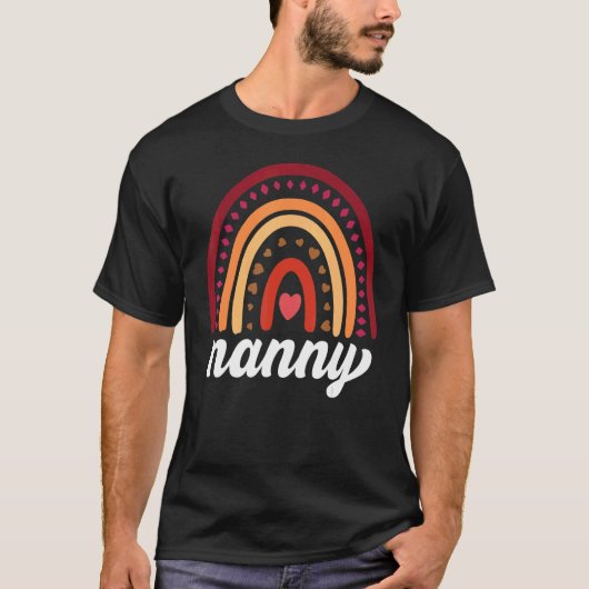 Nanny  Boho Rainbow Back To School Grandma Appreci Tシャツ (正面)