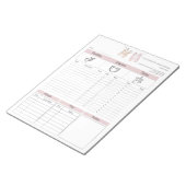 Nanny Childcare Daily Log ノートパッド (アングル)