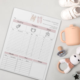 Nanny Childcare Daily Log ノートパッド