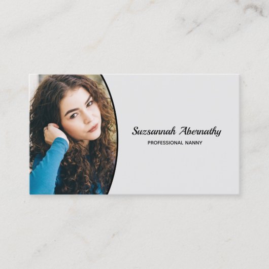 Nanny Custom Oval Professional Photograph 名刺 (正面)