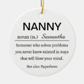 Nanny Definition Ornament Special Grandmother Gift セラミックオーナメント (正面)