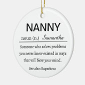 Nanny Definition Ornament Special Grandmother Gift セラミックオーナメント (左)