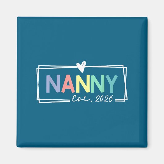 Nanny Est 2026 Promoted To Grandma 2026 For Grandm マグネット (正面)