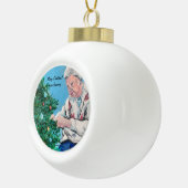 NANNY/GRAMMYからのクリスマスの挨拶 手描き セラミックボールオーナメント (右)