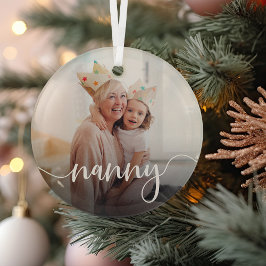 Nanny Gramonaスクリプトオーバーレイ ガラスオーナメント
