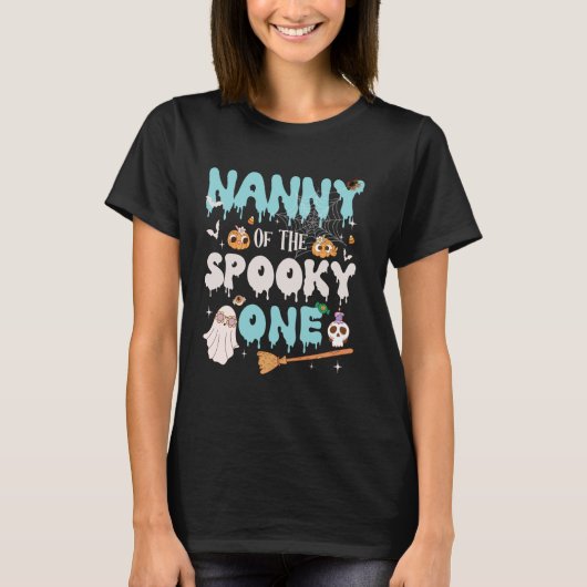Nanny of The 不気味 One Boy 1st Birthday Halloween Tシャツ (正面)