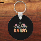 Nanny Wildflower Floral Birthday Baby Shower New N キーホルダー (正面)