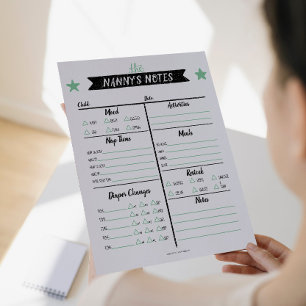 Nanny's Notesベビーシッター注デイサービスシート チラシ