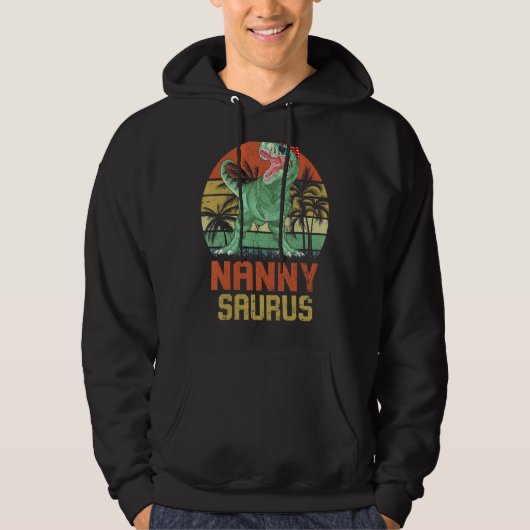 Nannysaurusレックス恐竜Nanny Saurusファミリーマッチ パーカ (正面)