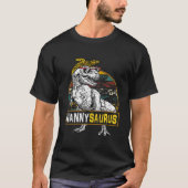 Nannysaurus Leopard T Rex Dinosaur Nanny Saurus Mo Tシャツ (正面)