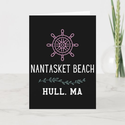Nantasket Beach Trendy Hull Machusetts Vacation Tr カード (正面)