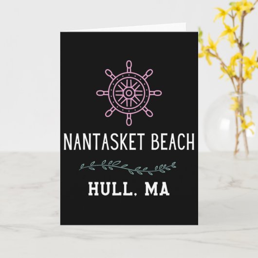 Nantasket Beach Trendy Hull Machusetts Vacation Tr カード (黄色い花)