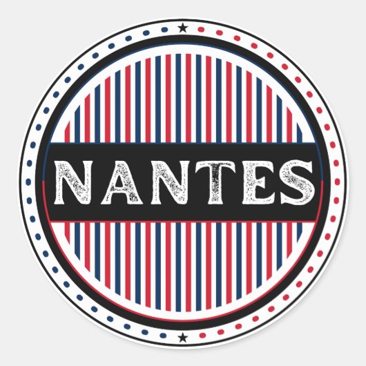 Nantes City Pride Emblem – French Identity ラウンドシール (正面)