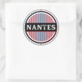 Nantes City Pride Emblem – French Identity ラウンドシール (バッグ)